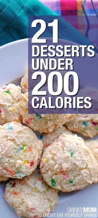 You won't have to feel guilty after eating these tasty treats! 21 desserts under 200 calories that will leave you feeling light on your feet.