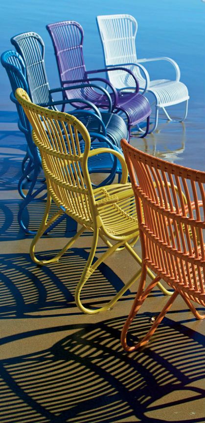 Colorful Chairs on the Beach.