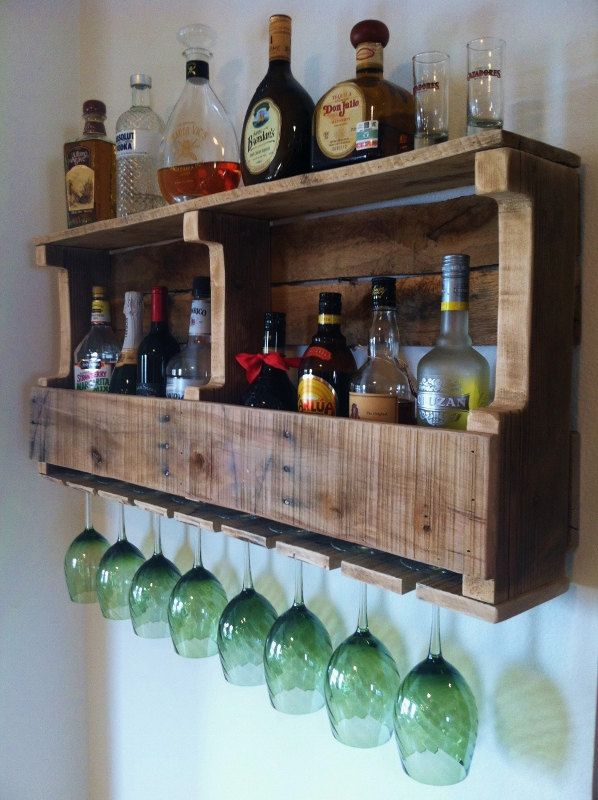 Rustic Wine Rack, Liquor Cabinet Reclaimed Wood Handmade Primitive Barn Wood.