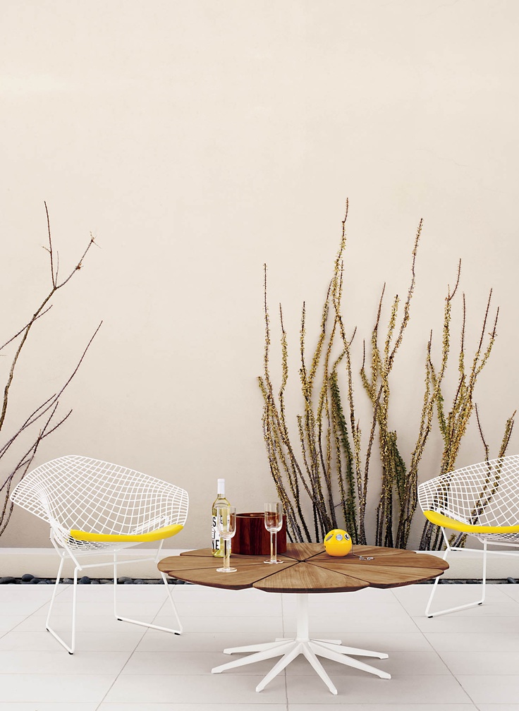 Bertoia Seating Collection | Designed by Harry Bertoia (Seat pad in Sunflower)