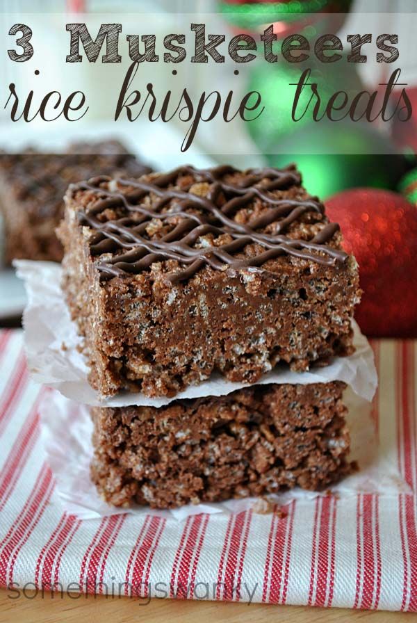 3 Musketeers rice krispie treats