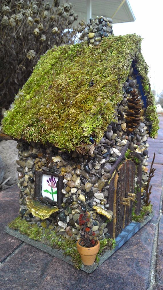 Fairy house handcrafted with forest materials found in Michigan woods. (inspiration pic for diy project?)