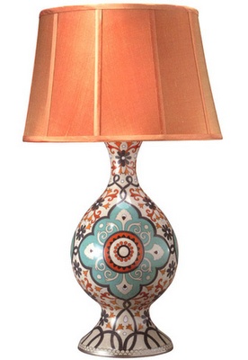 Orange and Turquoise Lamp