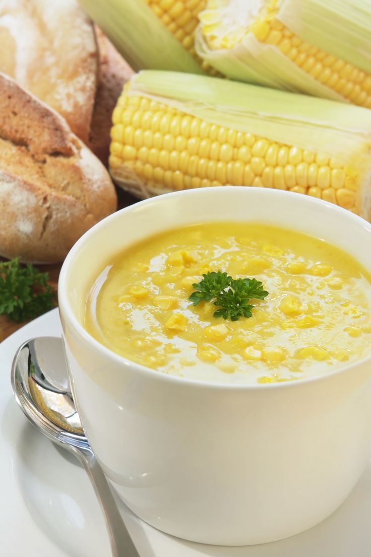 Fresh Corn Soup. Hearty and creamy soup with a sweet flavor.