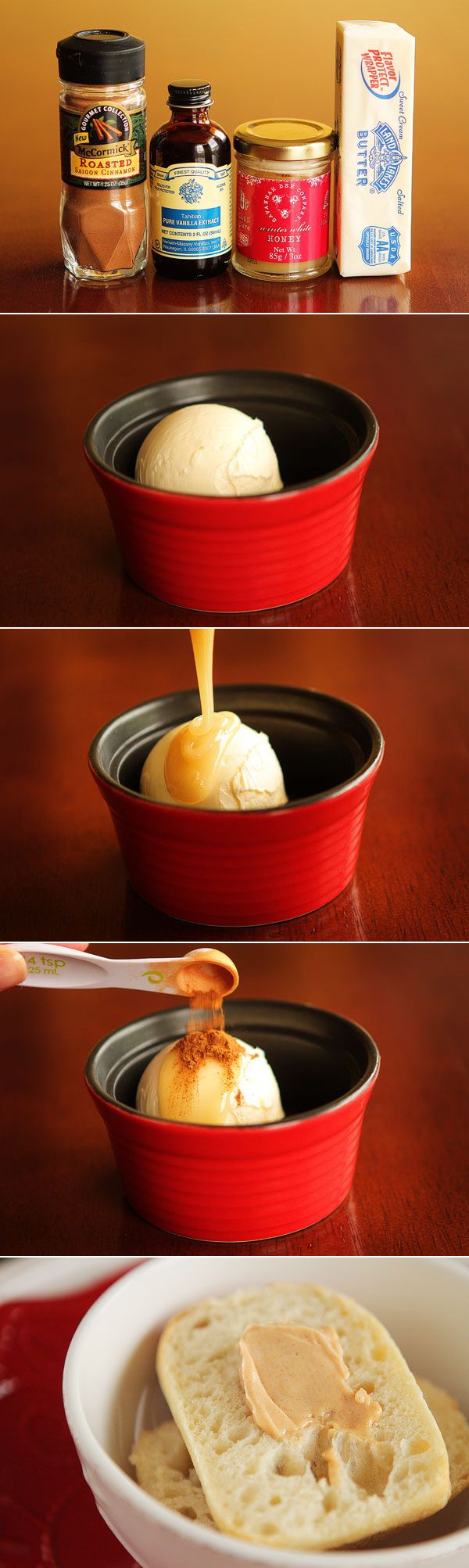 Homemade Cinnamon Honey Butter. Just like at the restaurant, but better!!