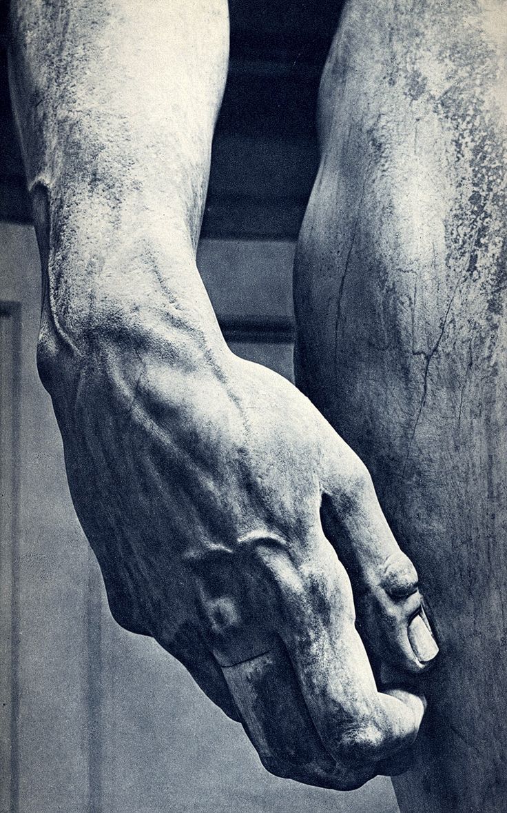 ichelangelo’s David, hand detail. This photo was taken by Photo Tractatus.