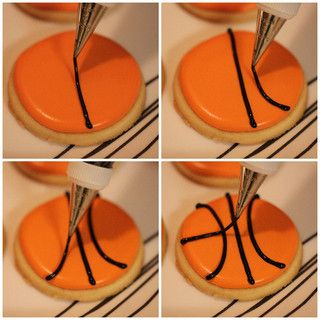 How to make basketball sugar cookies.