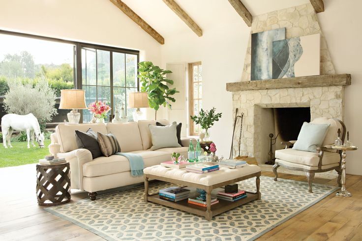 Combining the best masculine touches with feminine details, Creative Director Jeff Lewis creates a room in harmony. See more inspiration rooms. #LivingSpaces