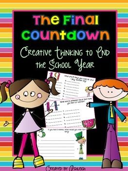 Are you already counting down the days to summer vacation? If so, I'm pretty sure you're going to LOVE this product! In this packet, students will count down the last 20 days of the school year through creative thinking questions each based on the
