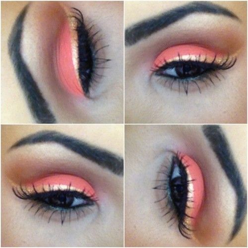 Love the colors. I love orange eyeshadow. Looks really good on blue eyes.