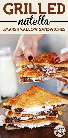 delicious grilled nutella marshmallow sandwiches