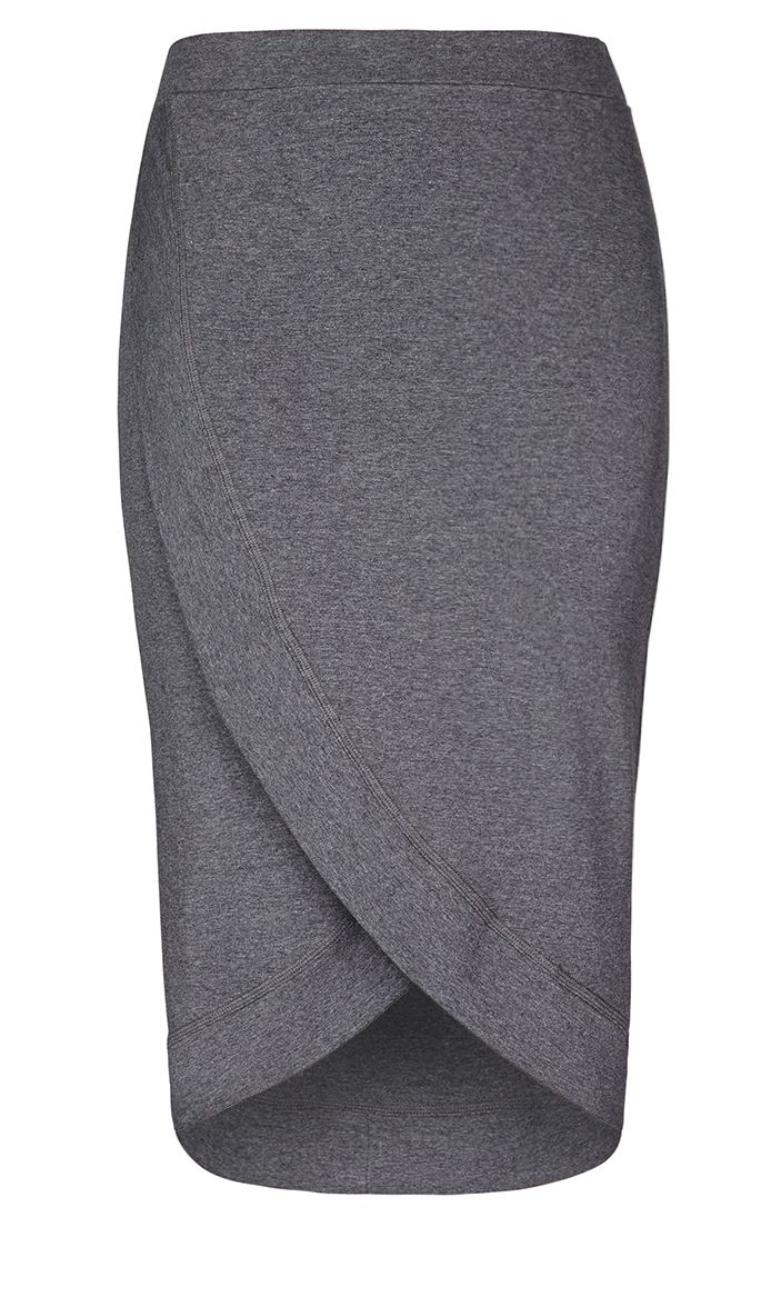 City Chic - COOL WRAP SKIRT - Women's Plus Size Fashion