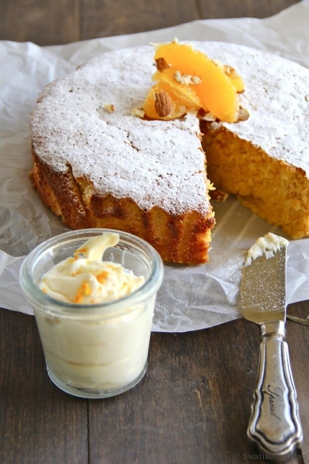 Orange And Almond Cake With Mascarpone