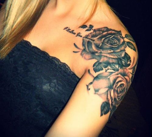 33 Amazing Shoulder Tattoos for Girls and Women (10)