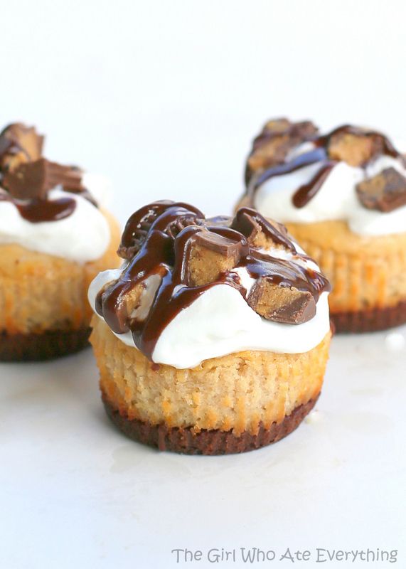 Reese's Peanut Butter Mini Cheesecakes | The Girl Who Ate Everything