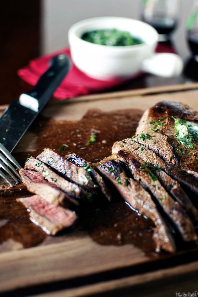 London Broil with Herb Butter