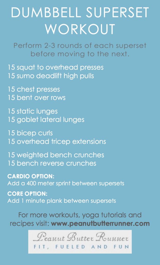 Total Body Dumbbell Superset Workout -