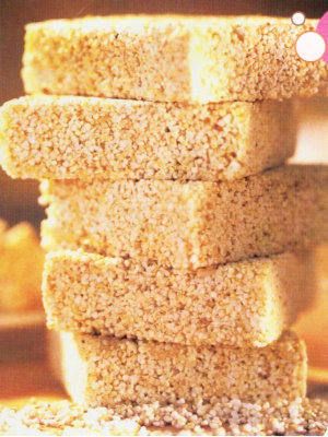 Amaranth Treats w/1 cup popped amaranth to 3 T honey-that's all!