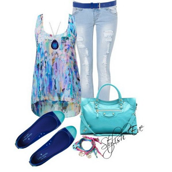 Blue Spring/ Summer 2013 Outfits for Women by Stylish Eve