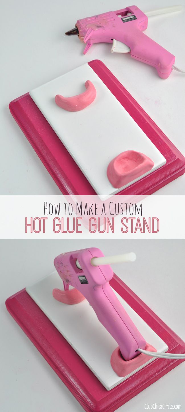 How to Make a Custom Glue Gun Stand with sugru - so easy and makes using a glue gun much easier!
