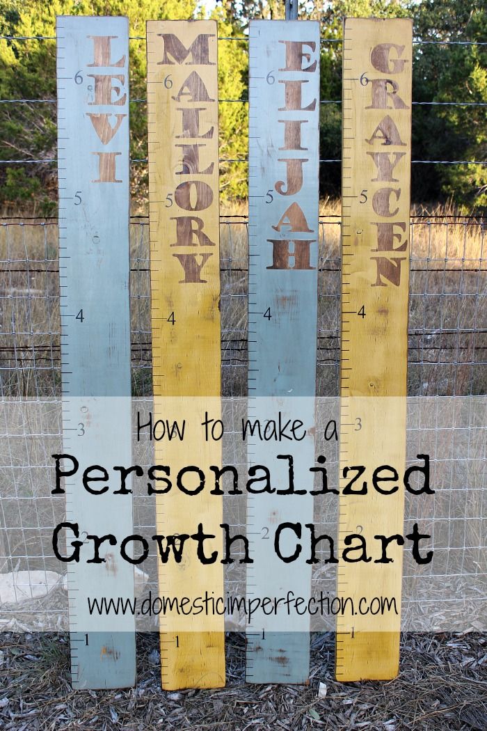 Tutorial how how to make personalized rustic growth charts. Cute!
