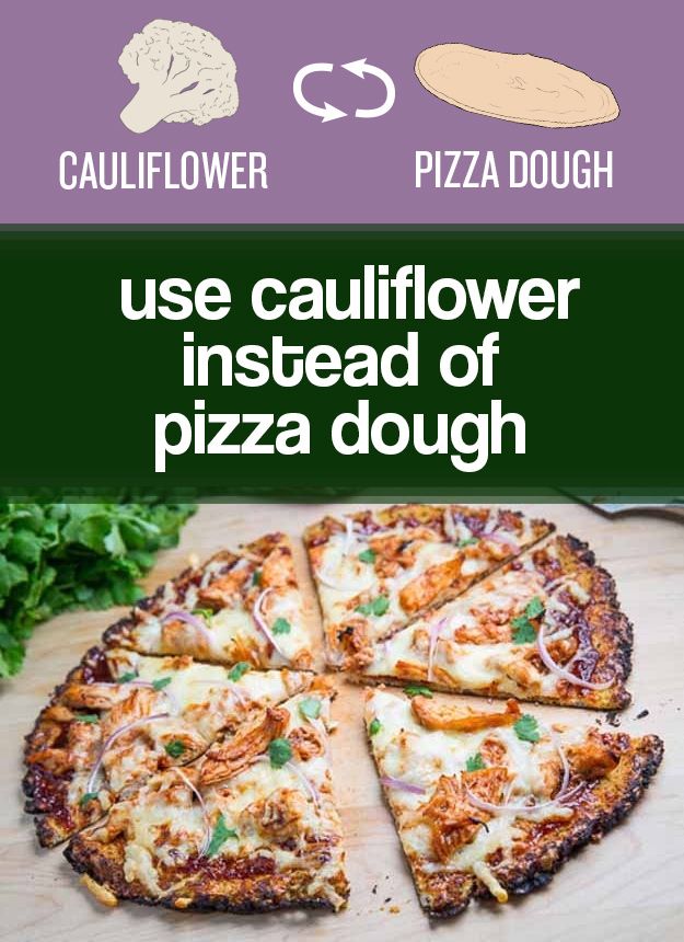 Healthier Choices: Make a healthy, low-carb pizza crust with cauliflower. | Buzzfeed