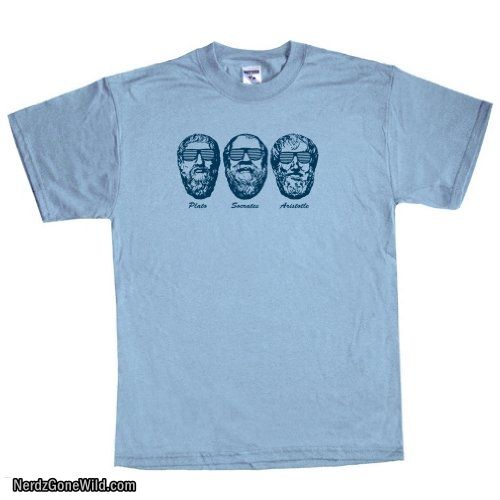 Shirtmandude T-Shirts Socrates Funny Philosophy Tee Shirt Cool Graphic