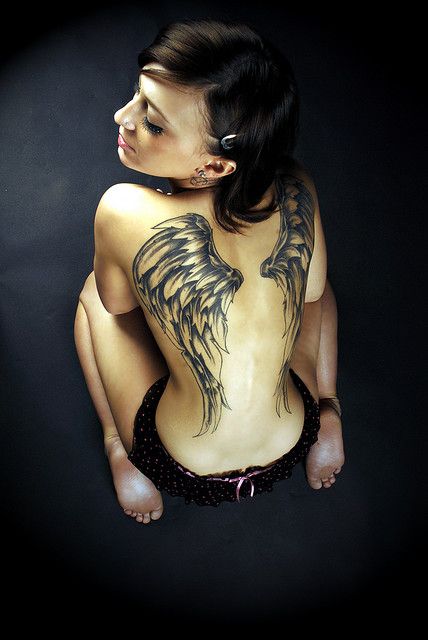 Inspiration for the only tattoo Ive wanted for a long time. Thinking about only getting one wing though. Thoughts?!?