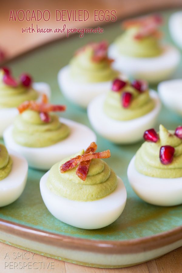 Creamy Avocado Deviled Eggs