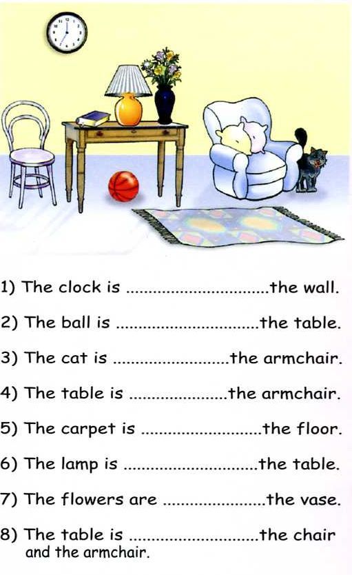 Prepositions of Place Exercises With Pictures
