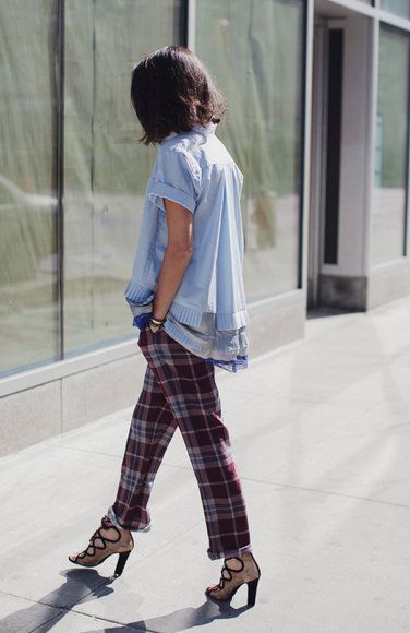 Leandra doing plaid. NYC. #LeandraMedine #ManRepeller