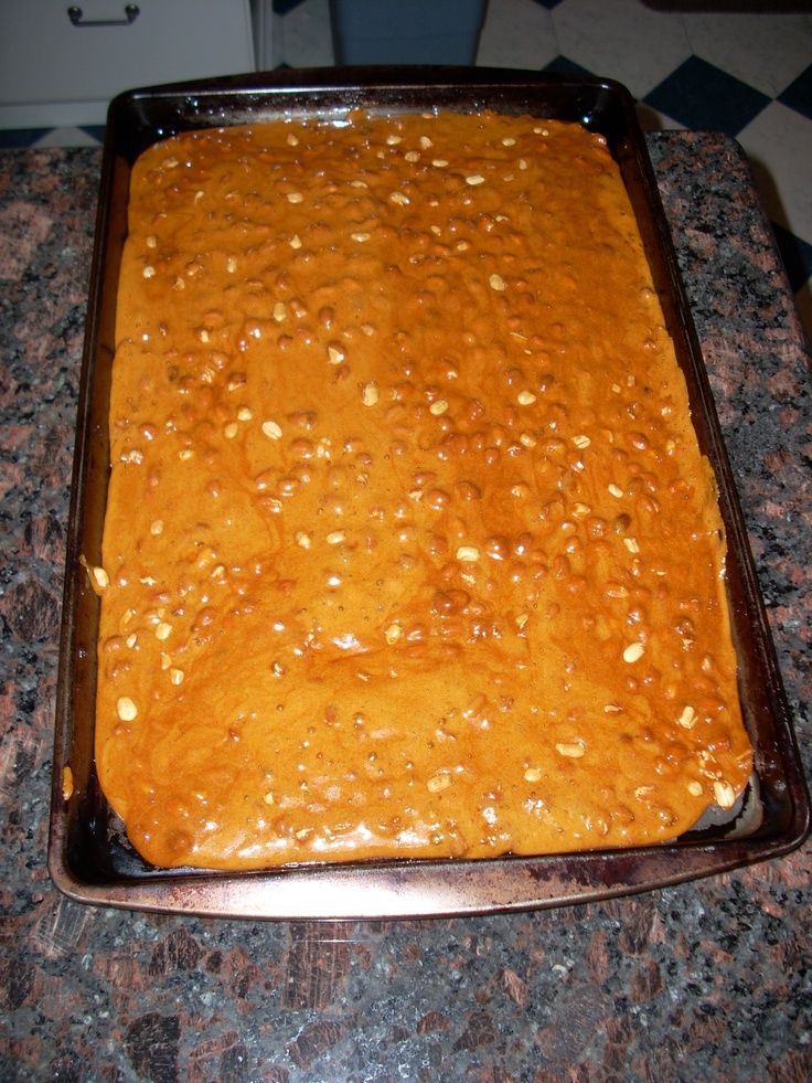Amish Peanut Brittle - I used crushed almonds.  Really good!