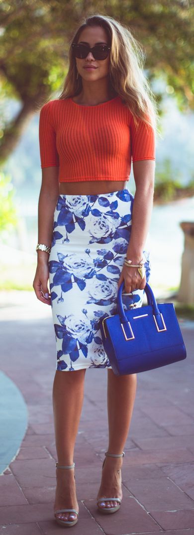 Blue And Red by Kenzas. Definitely not a crop top for work but I like the concept.