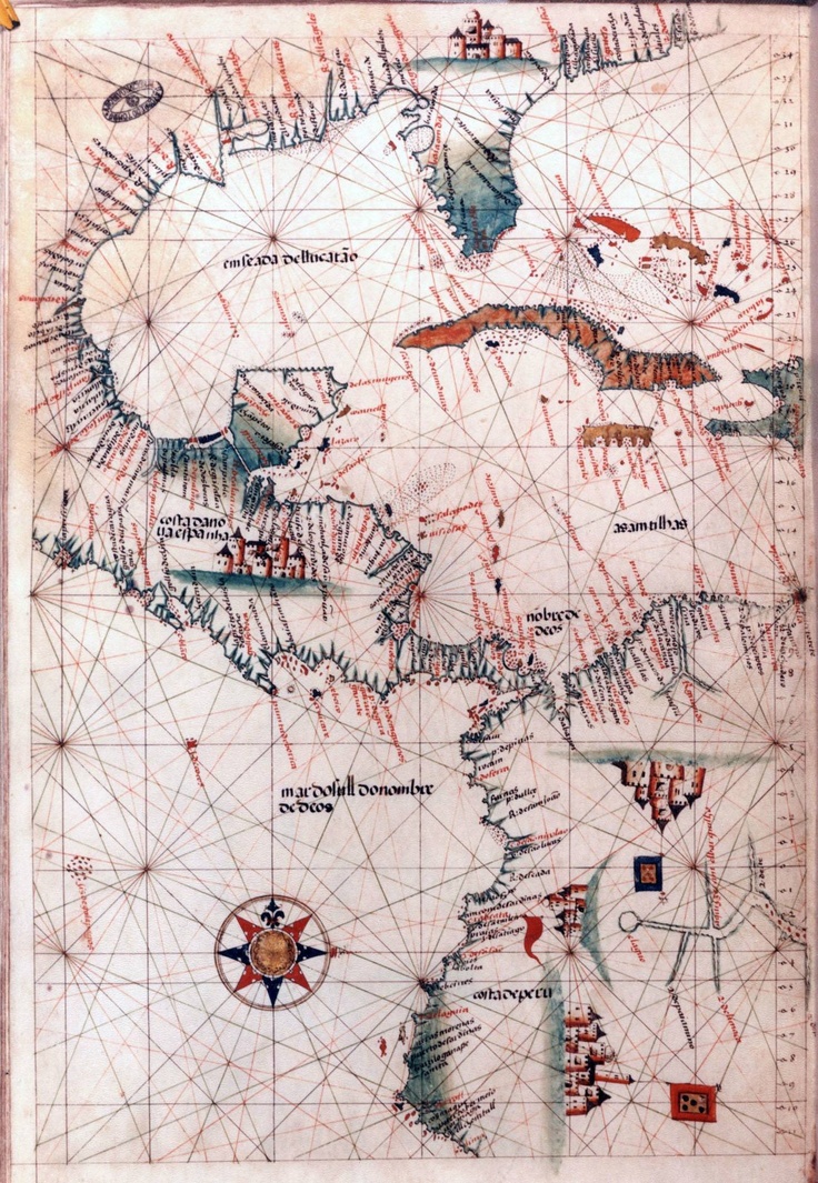16th-century map of America.