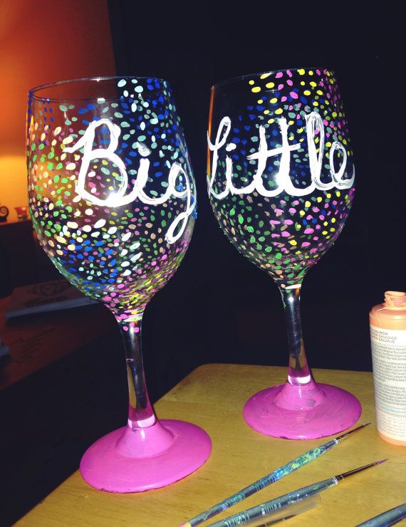 Perfect for any sorority match are in heaven anywhere! Celebrate your little or your big with these matching glasses! Great as a big little