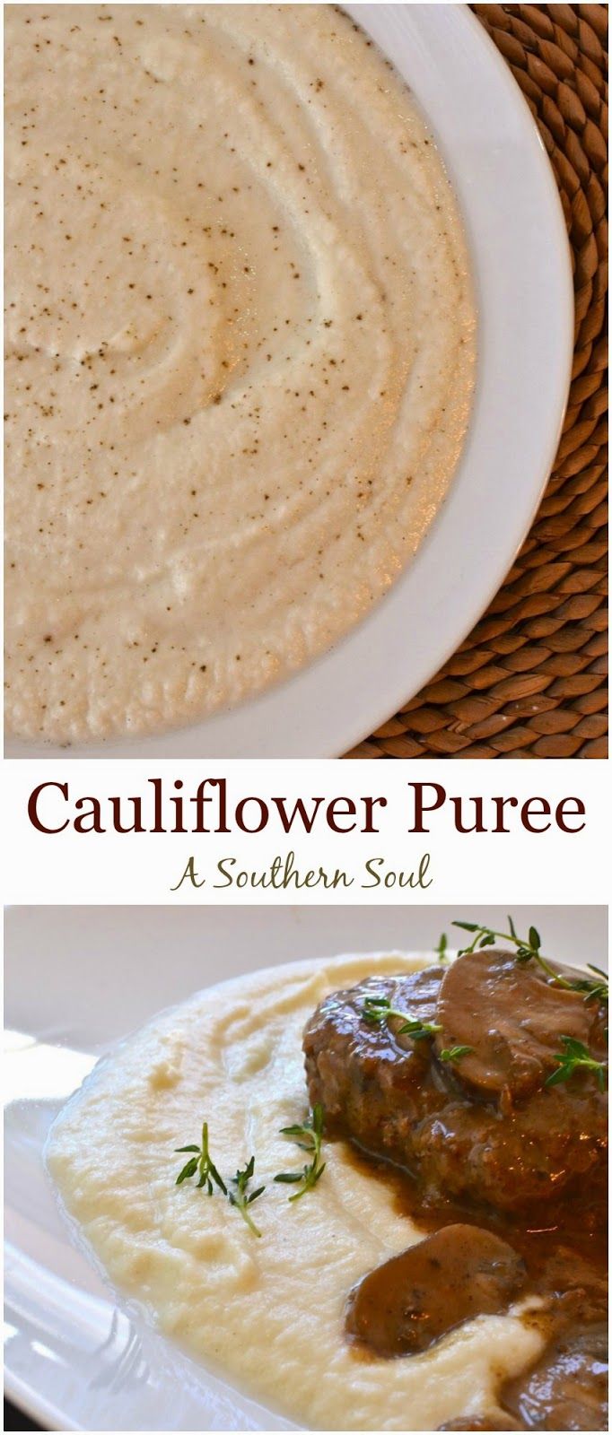 Cauliflower Puree Recipe is creamy, rich & a surprise dish for even the pickests eater!