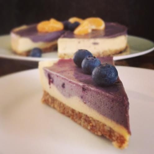Raw Food Recipe: Orange and Blueberry Cheesecake