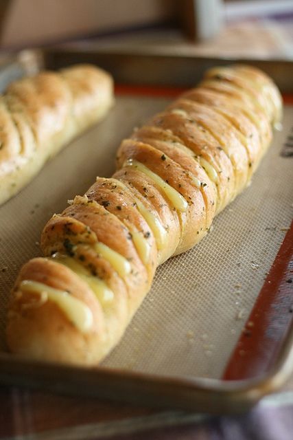 Garlic cheese pull apart bread.