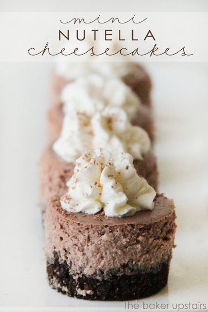 the baker upstairs: mini nutella cheesecakes