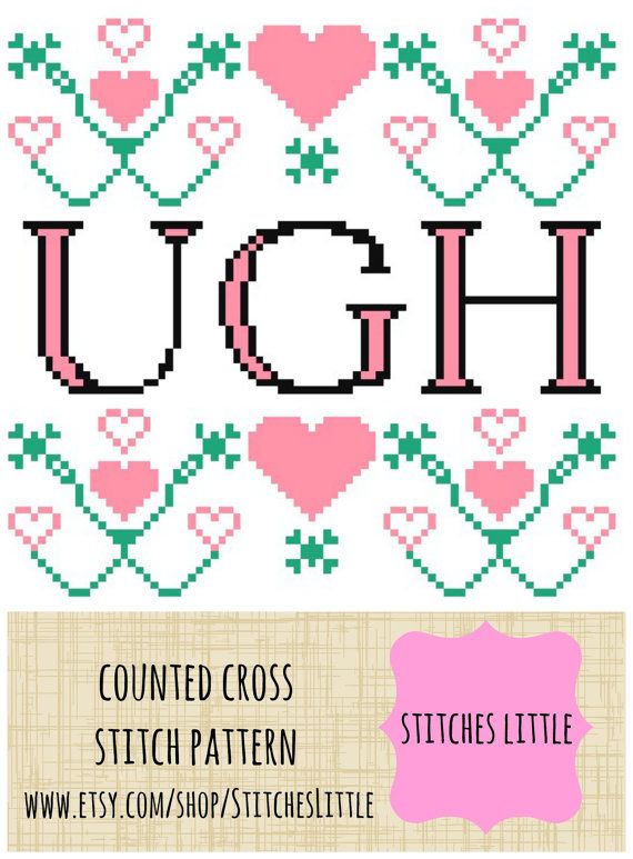 Subversive Cross Stitch Pattern Modern Cross by StitchesLittle