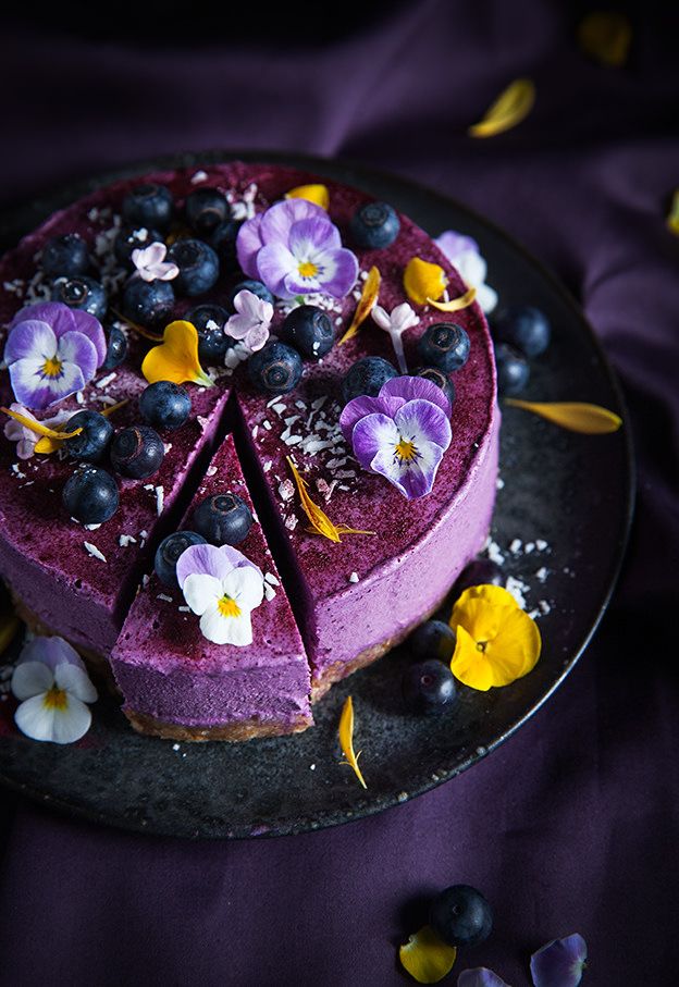 Vegan No Bake Blueberry Lemon Cheesecake by calllmecupcake #Cheesecake #Blueberry #Lemon #Vegan #No_Bake                                                                                                                                                       