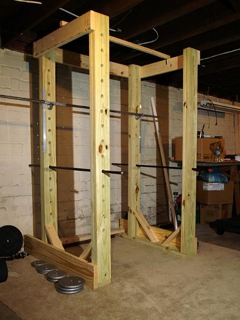 TO BUILD - squat rack / pullup stand. Mostly 2x6's and change.