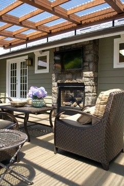 love the roof on this covered patio