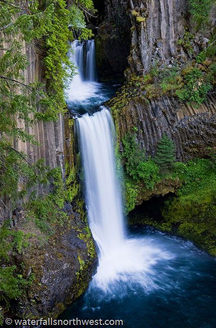 Toketee Falls (hwy 138, OR). 1/3 mile trail to falls, cool hike, kiddo friendly,