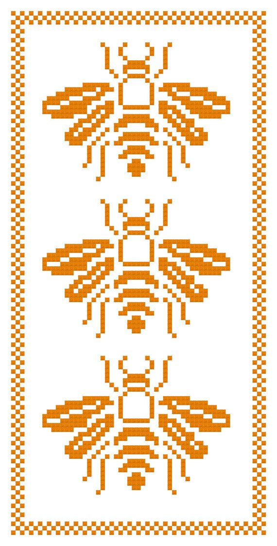 We Three Bees a Counted Cross Stitch Pattern by WooHooCrossStitch, $9.00