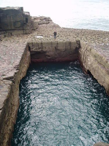 A blow hole that was 100% naturally formed called the 'Serpents Lair' on Inis Mór, the largest of the Aran Islands. It was used for Red Bulls cliff diving world championships last year...