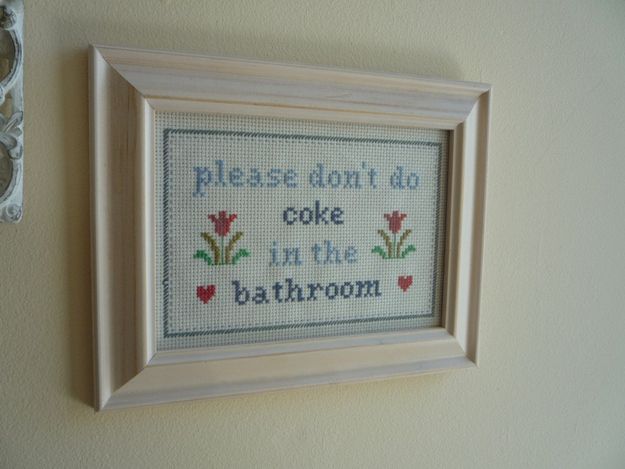 Just a friendly reminder // And other offensive cross stitches