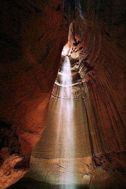 Ruby Falls, Chattanooga, Tennessee, USA. The tallest underground waterfall in the US. Photo by Virginia Bailey.