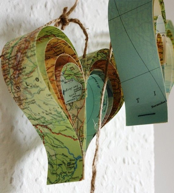 Hearts and maps. Lovely.