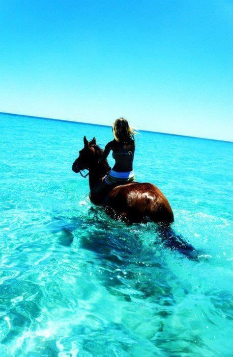 Horseback Ride on the beach.  We did this in Jamaica. It was totally awesome! I want to do it again.